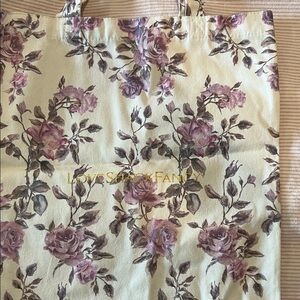 LoveShackFancy Purple and Cream Floral Tote